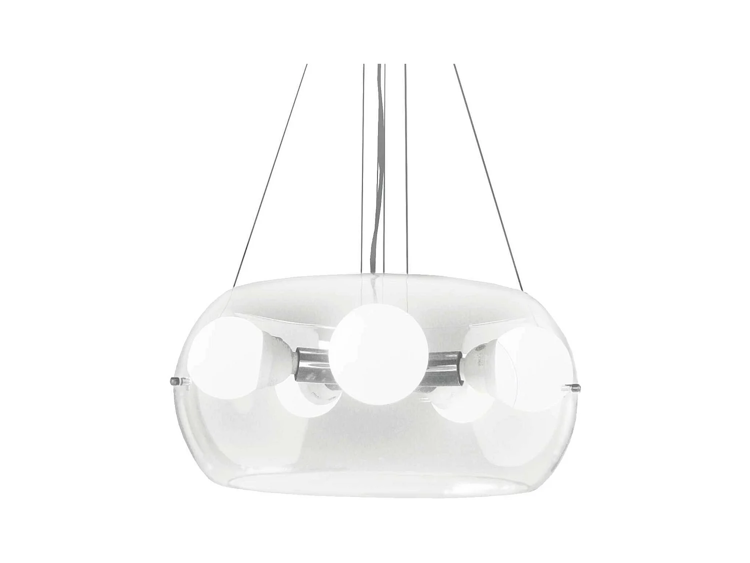 Ideal Lux Audi-10 Luminaire suspendu à 5 ampoules transparent, E27