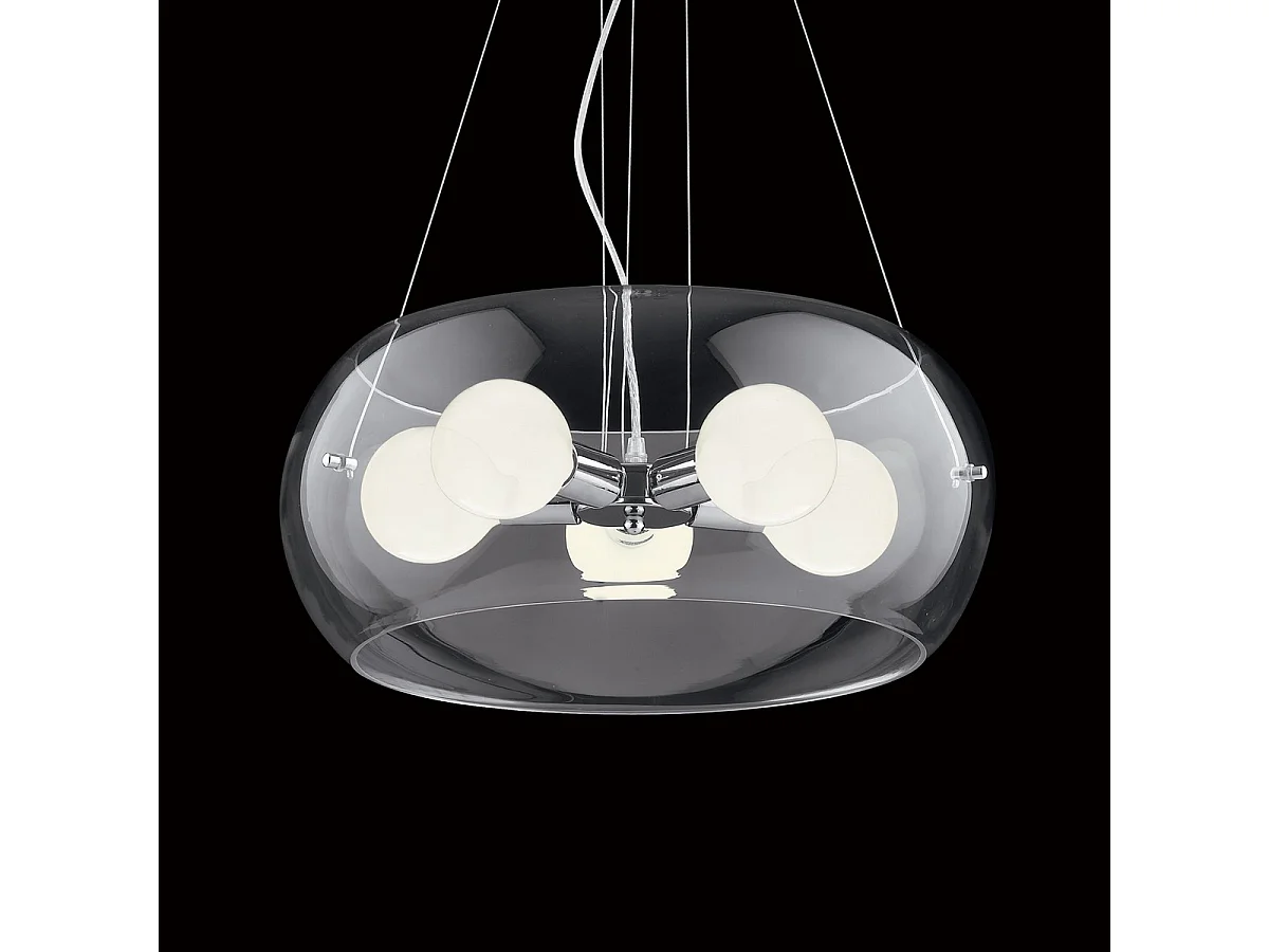 Ideal Lux Audi-10 - Sospensione a soffitto a 5 luci trasparente, attacco E27