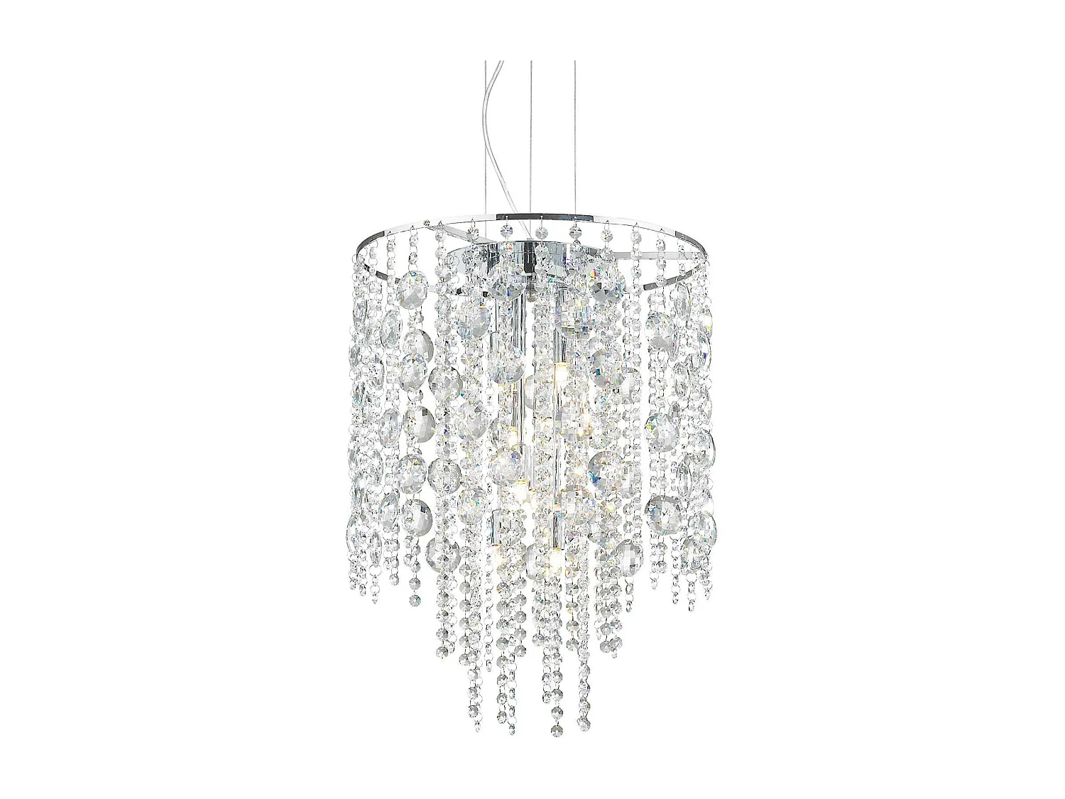 Ideal Lux Evasione - Lámpara colgante de techo con 8 luces, cromada con cristales, G9