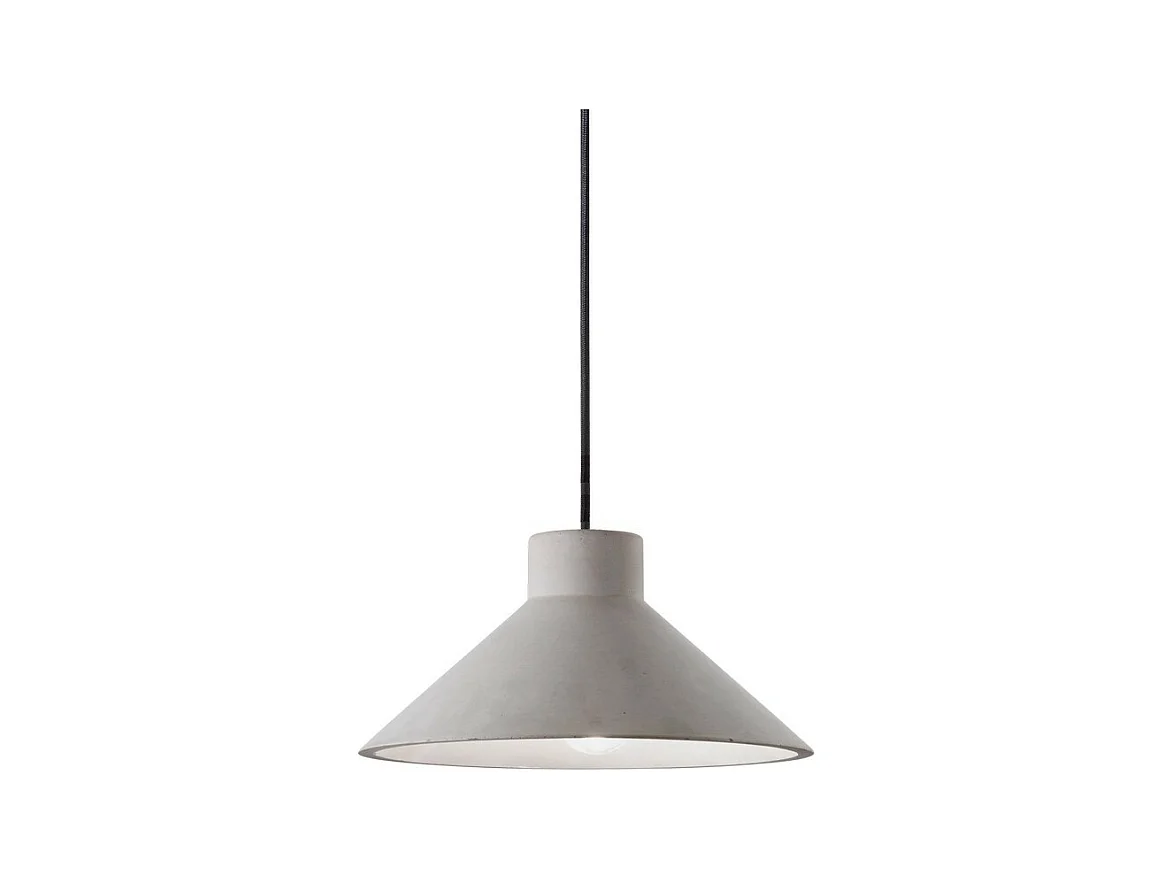 Ideal Lux Oil Suspension à 1 ampoule en forme de dôme gris ciment, E27