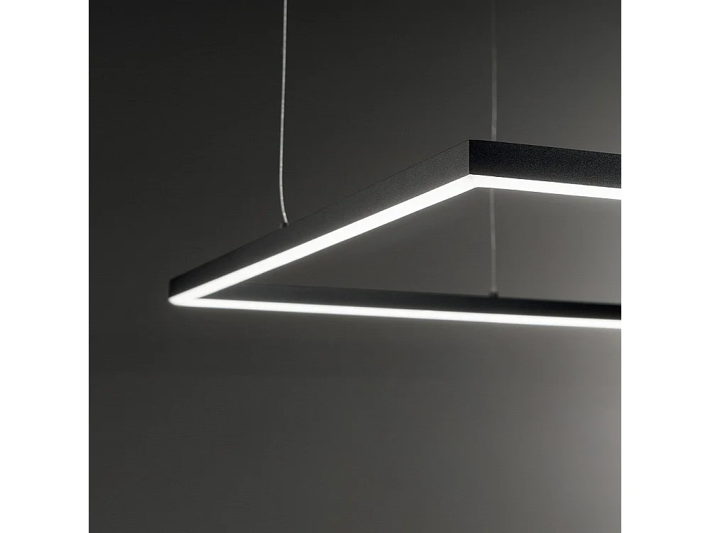 Hanging lamp oracle slim square / black / 70 cm