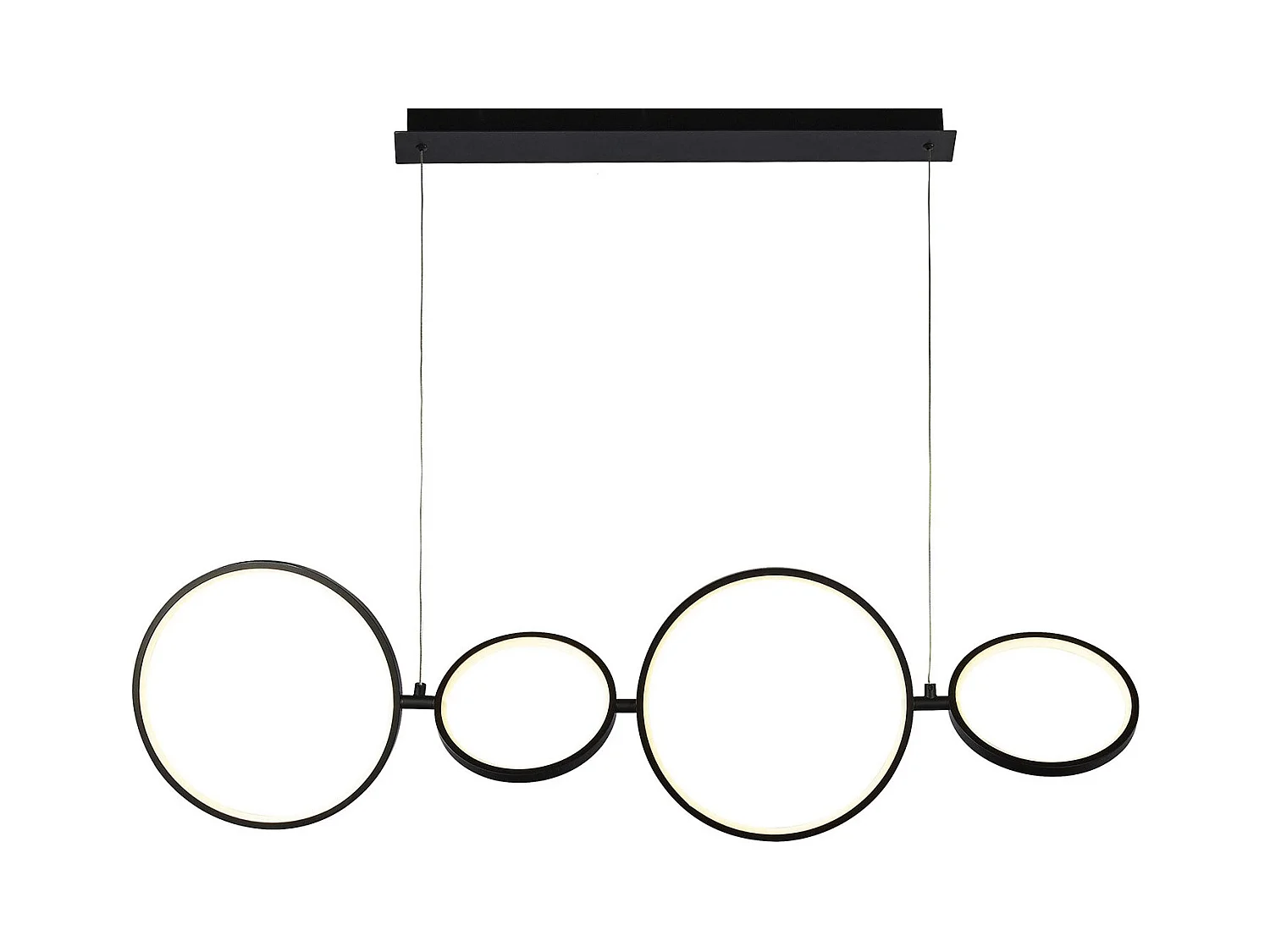 Lampadario Contemporaneo Circo Acciaio Bianco Policarbonato Nero Led 40,7W 3000K