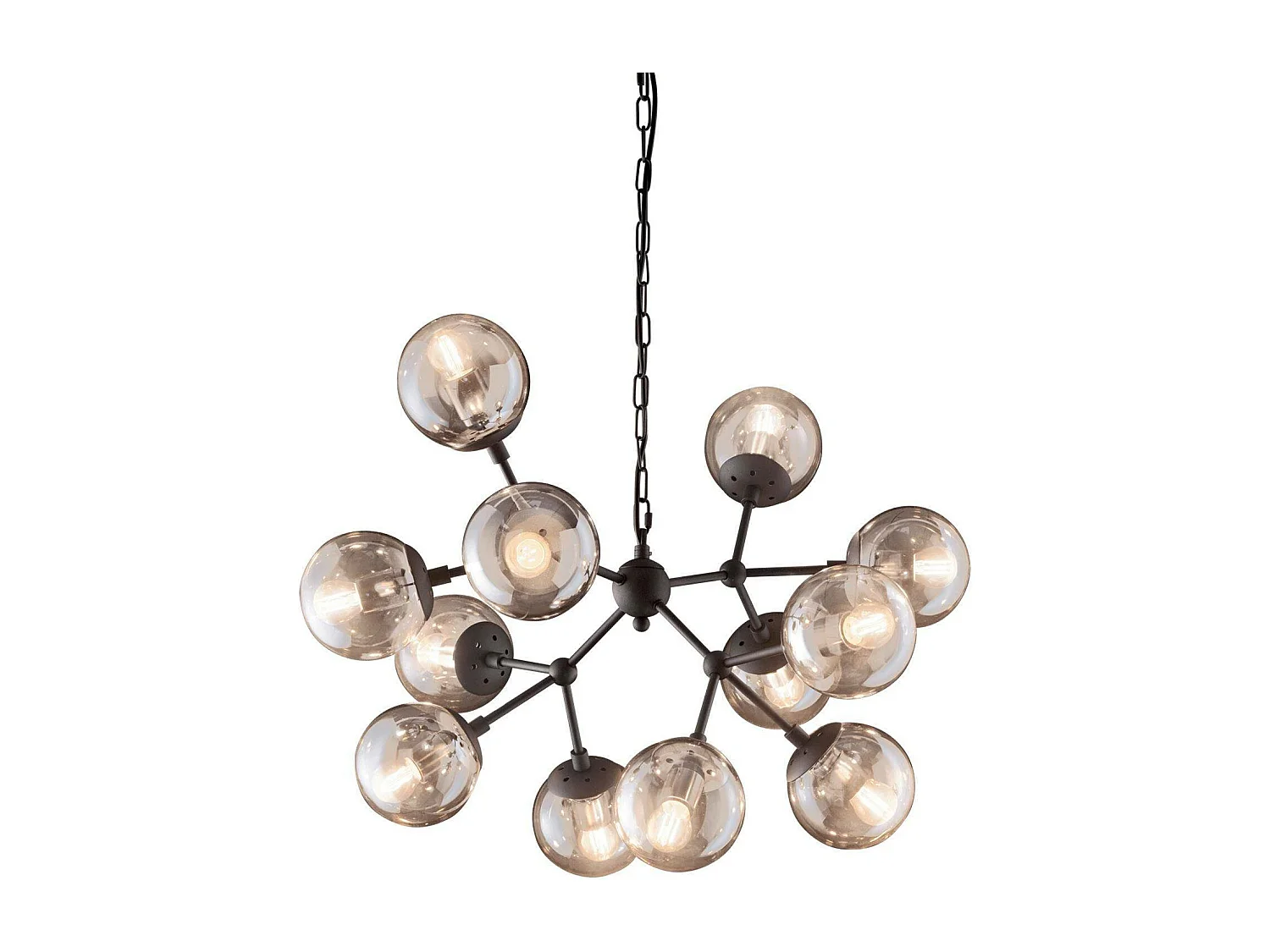 Ideal Lux Kepler Luminaire suspendu à 12 ampoules noir