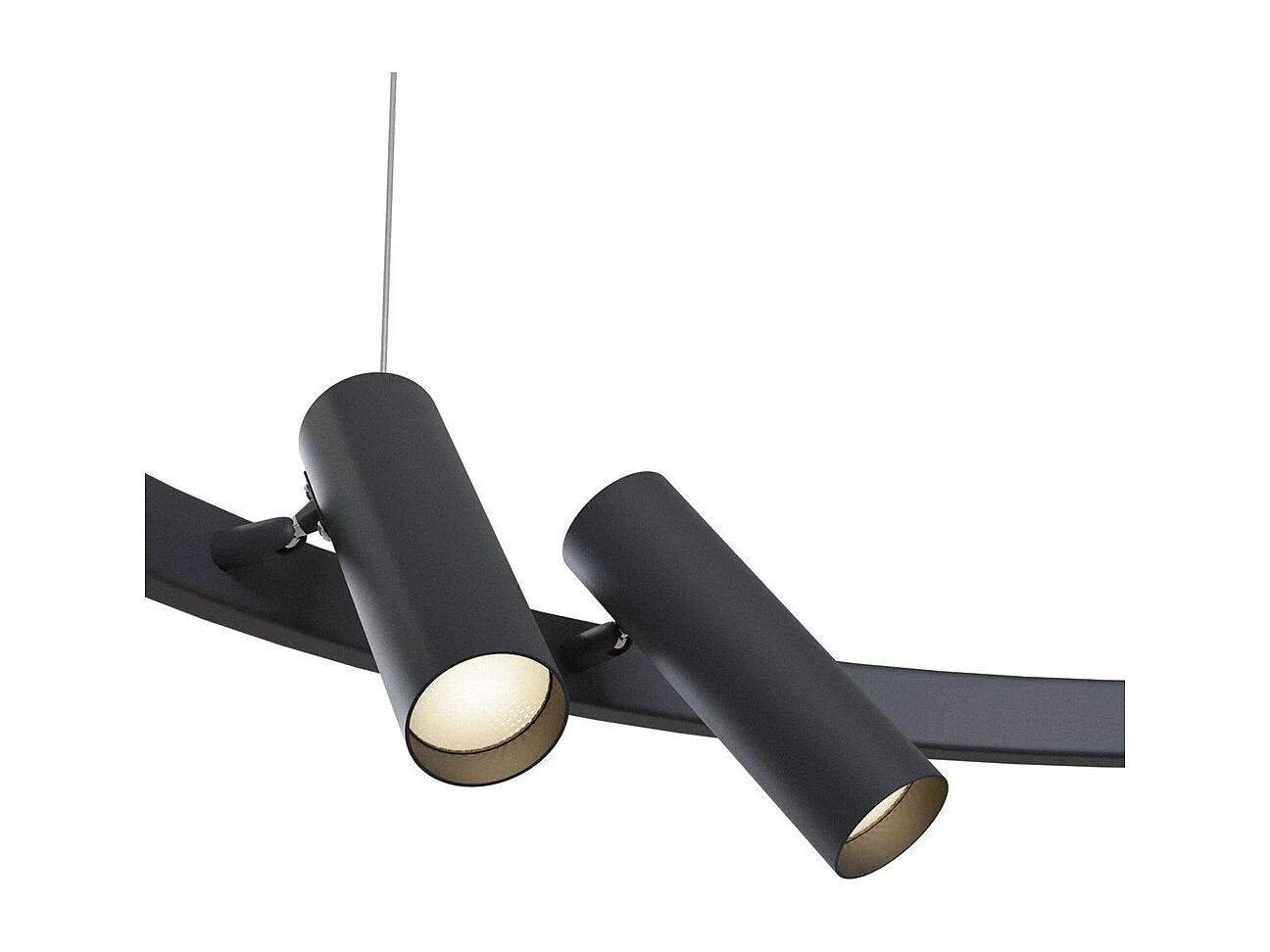 Satellite Lámpara colgante de techo LED integrada negra