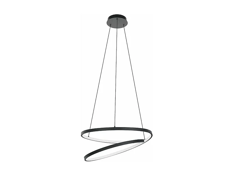 Lampadario Moderno Ruotale Led Alluminio Nero