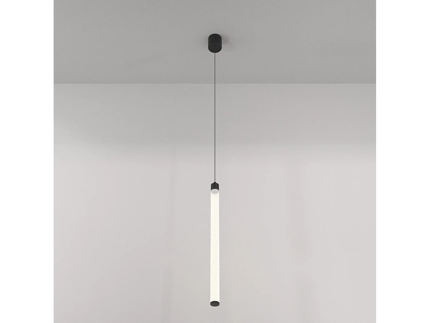 Maytoni Ray Schlanke Pendel-Deckenleuchte Schwarz, 95,9 cm, integrierte LED 3000K