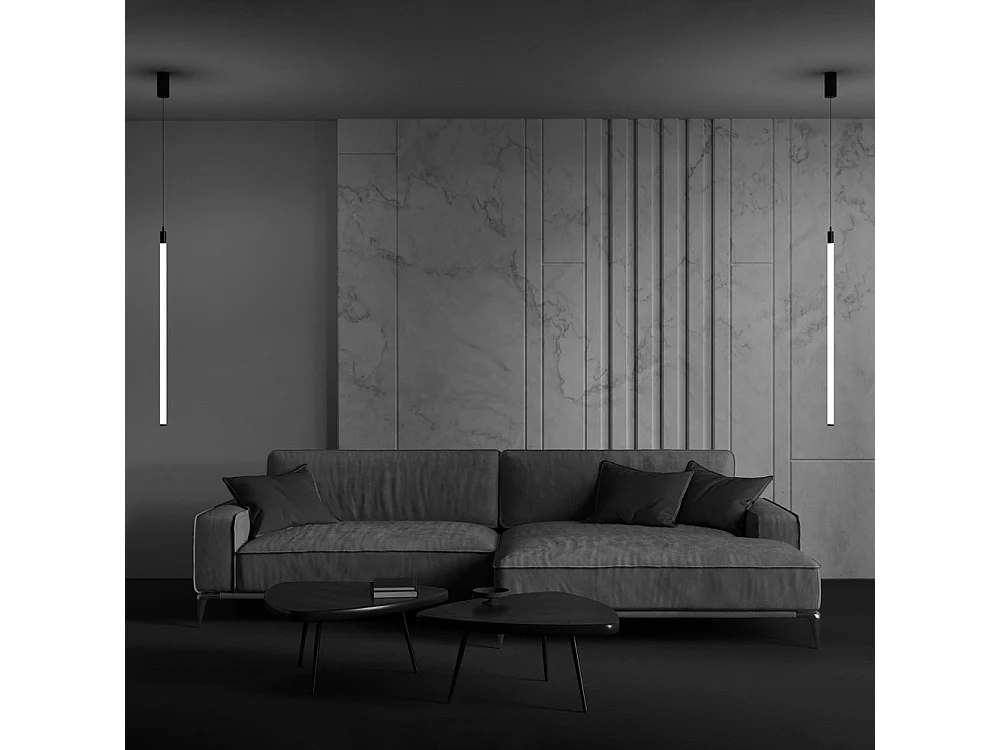 Maytoni Ray Lámpara de Techo Colgante Slim Negra, 95.9cm, LED Integrado 3000K