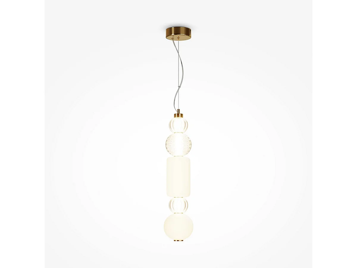 Maytoni Collar II Moderne Slim Pendelleuchte Gold Integrierte LED 3000K