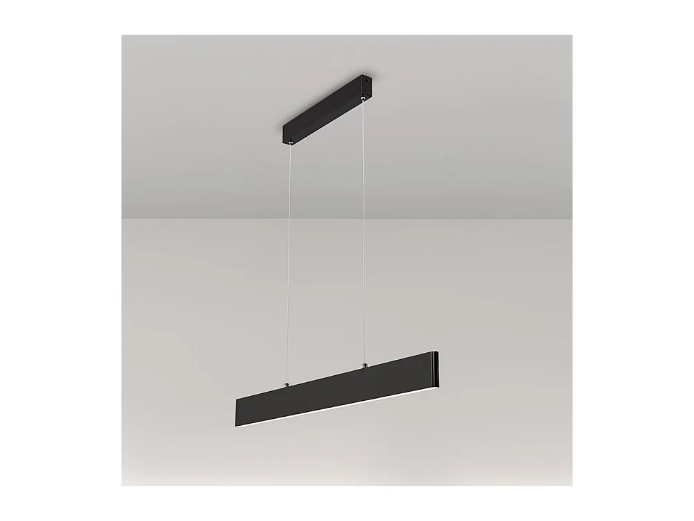 Lampadario A Sospensione Moderno Step Metallo Nero Luce Led Integrato 23W Fredda