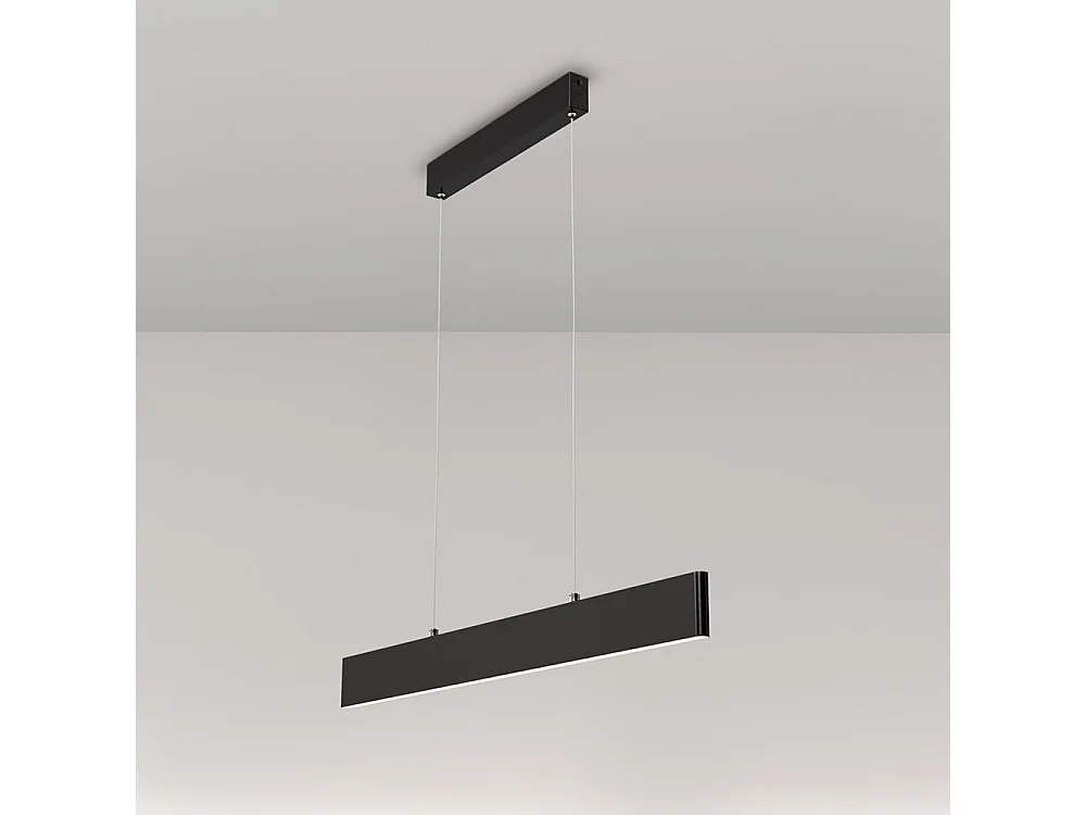 Lampadario A Sospensione Moderno Step Metallo Nero Luce Led Integrato 23W Fredda