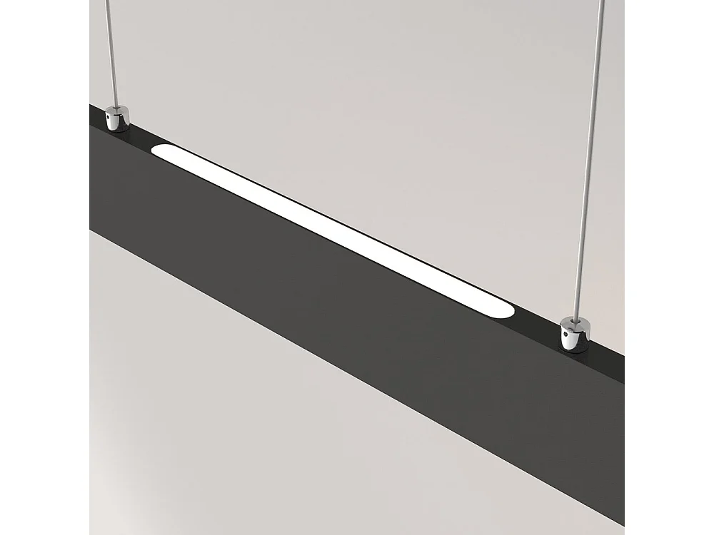 Lampadario A Sospensione Moderno Step Metallo Nero Luce Led Integrato 23W Fredda