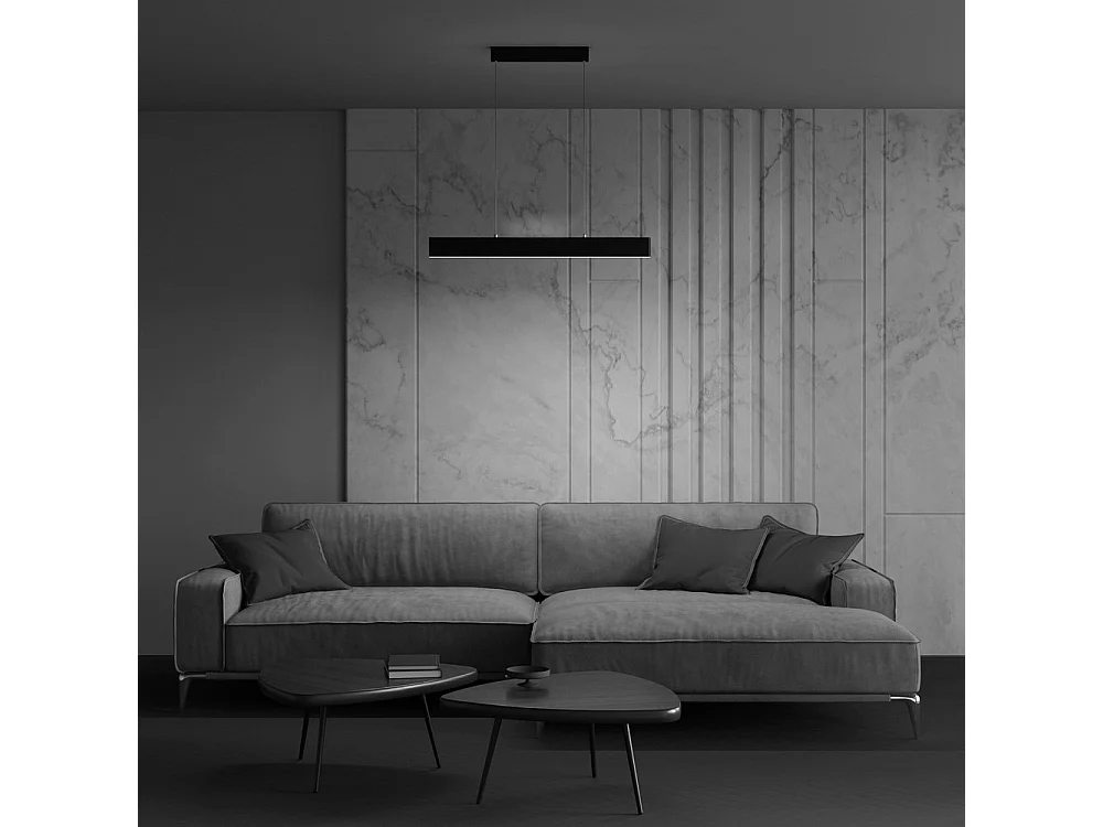 Lampadario A Sospensione Moderno Step Metallo Nero Luce Led Integrato 23W Fredda