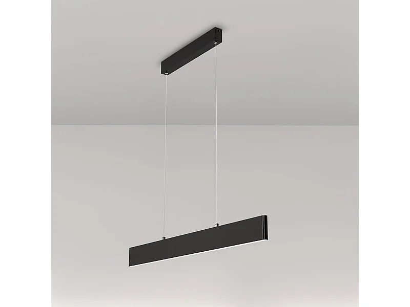 Lampadario A Sospensione Moderno Step Metallo Nero Luce Led Integrato 23W Fredda