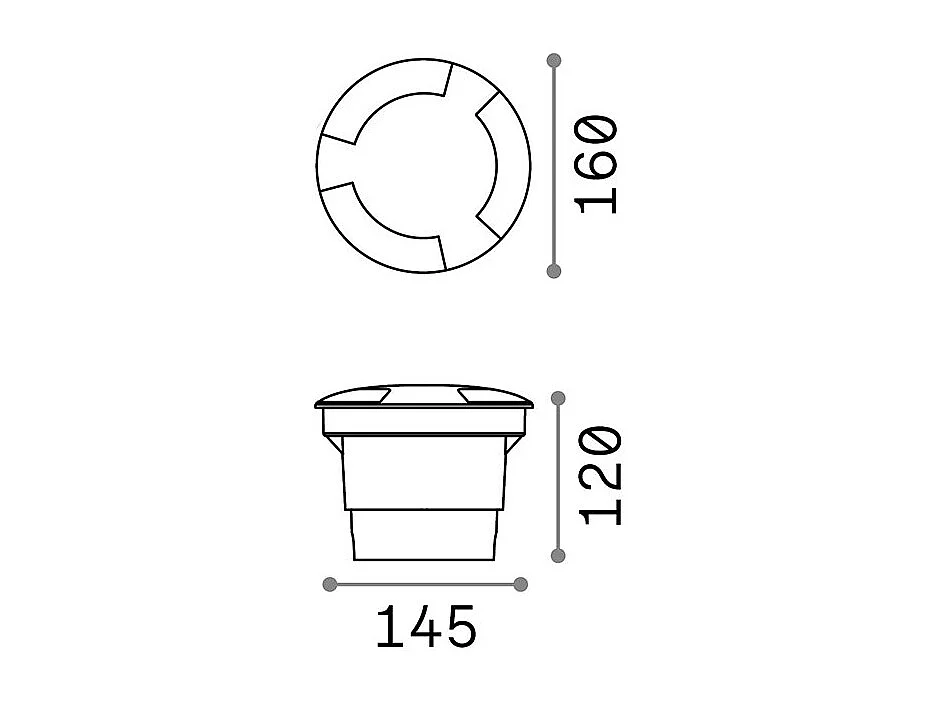 Ideal Lux Lana - Lámpara colgante de techo tipo domo pequeña con 1 luz, cromada, E27