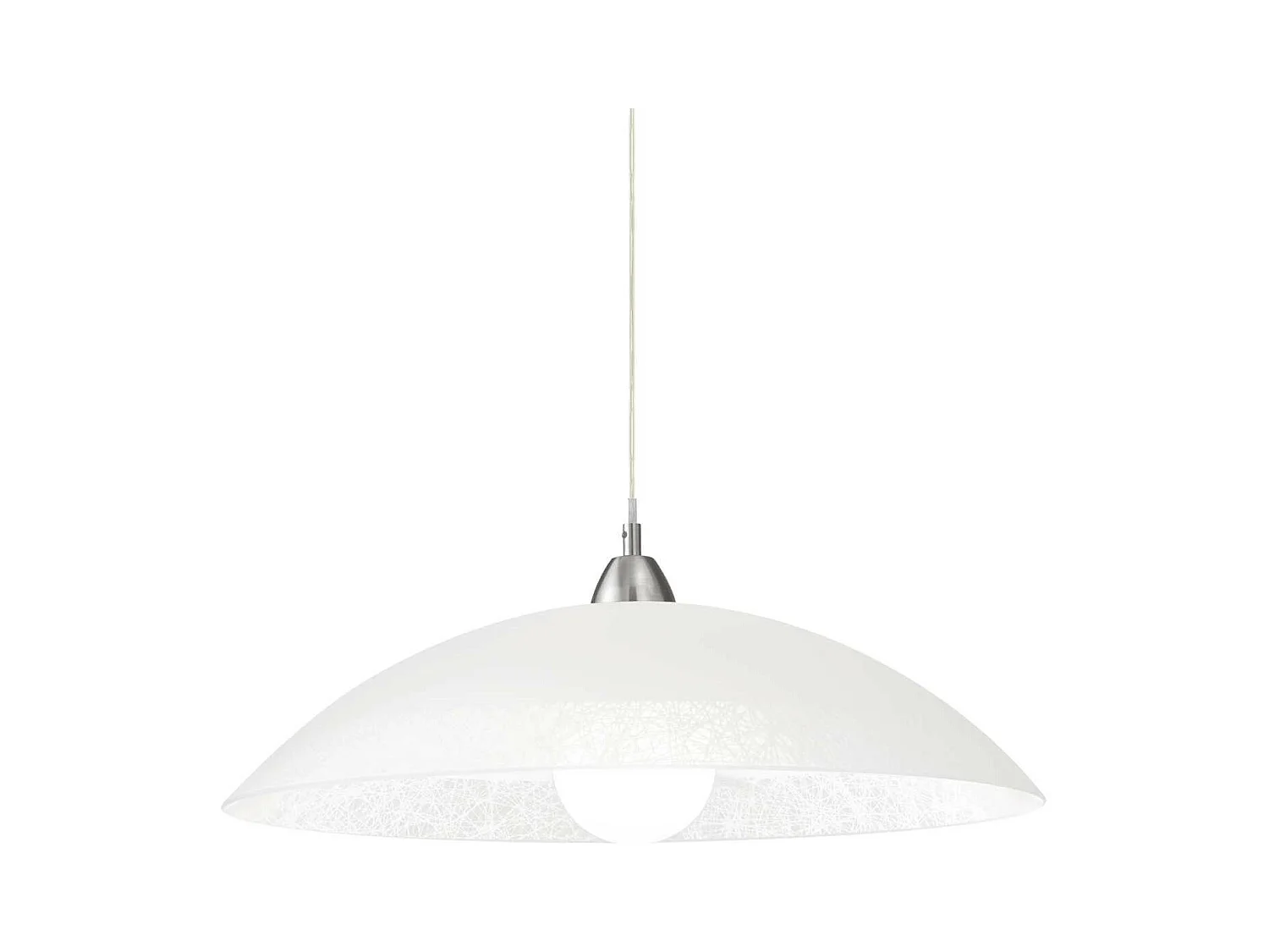 Ideal Lux Lana Luminaire suspendu à 1 ampoule, petit dôme, chrome, E27
