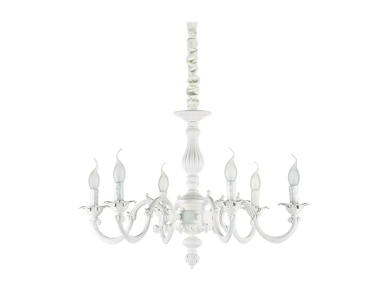 Ideal Lux Justine - Lámpara colgante de 6 luces Blanco