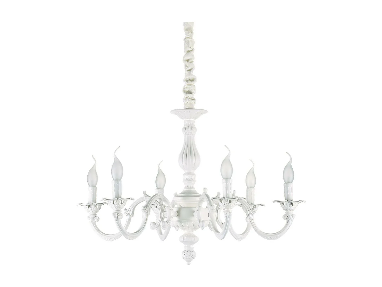 Ideal Lux Justine - Lámpara colgante de 6 luces Blanco