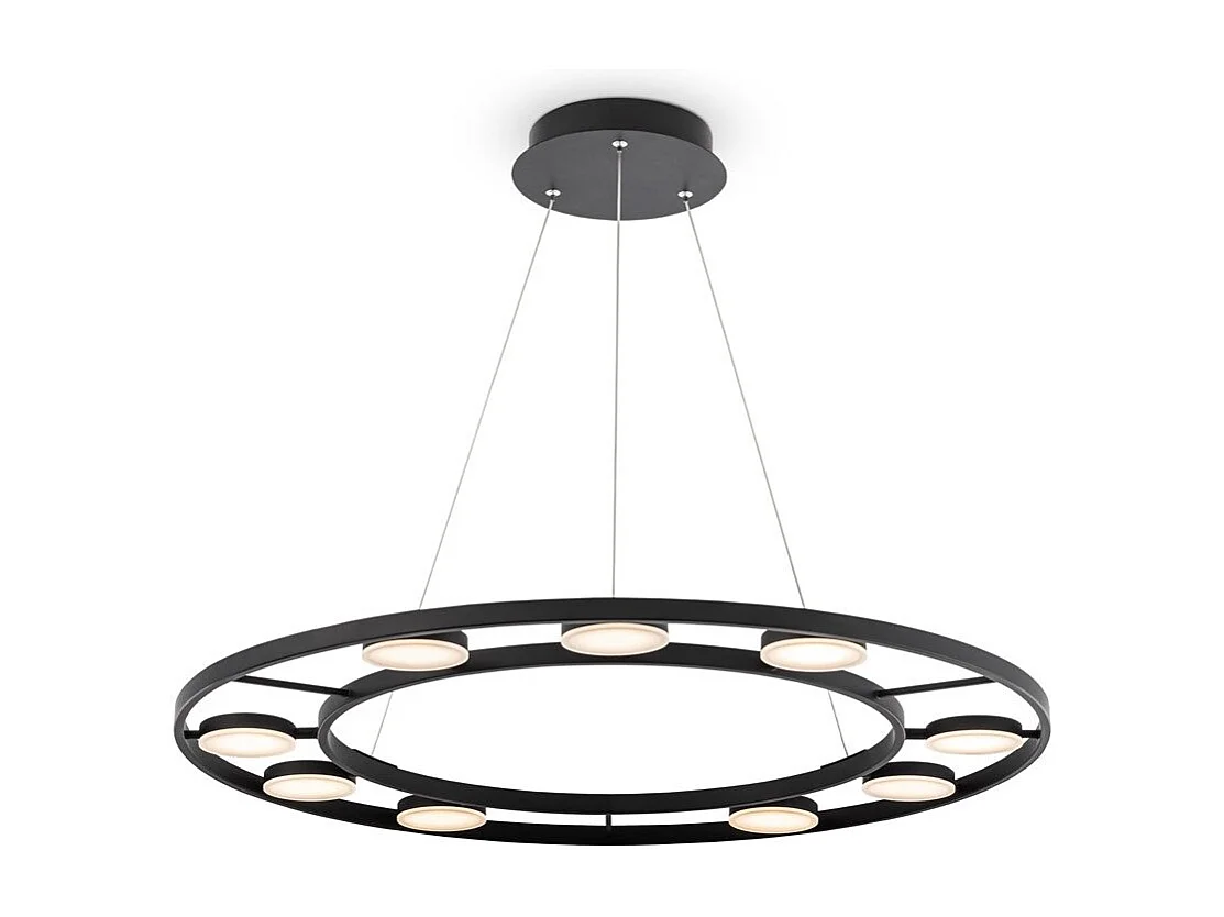 Maytoni Fad Plafoniera a sospensione a LED nera moderna Fad integrata