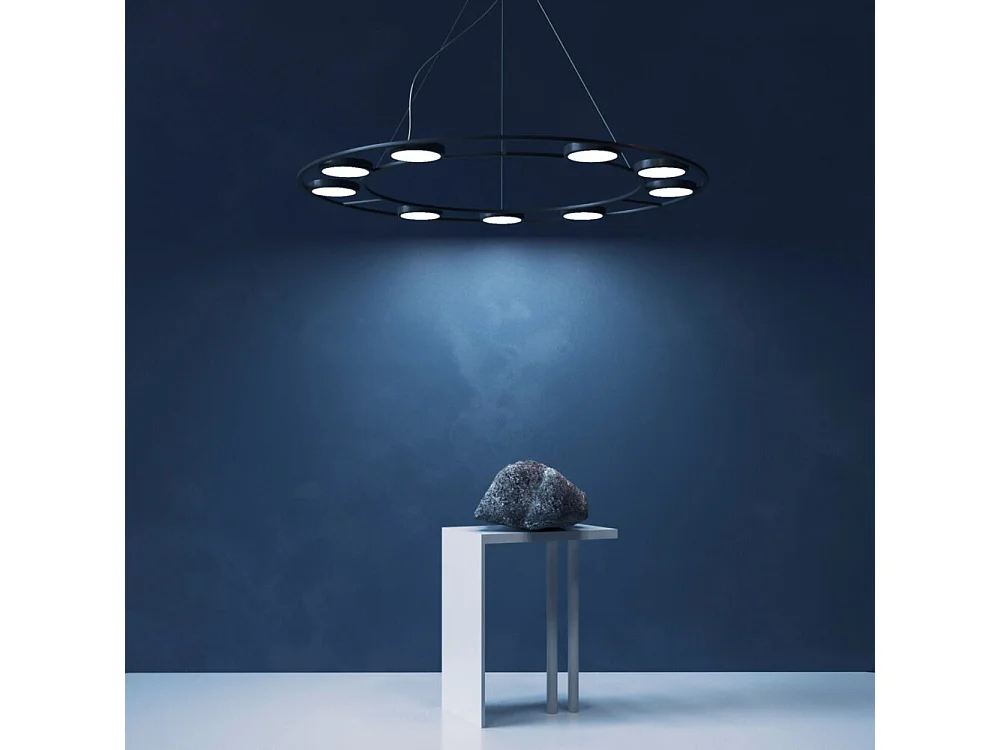 Maytoni Fad Plafoniera a sospensione a LED nera moderna Fad integrata