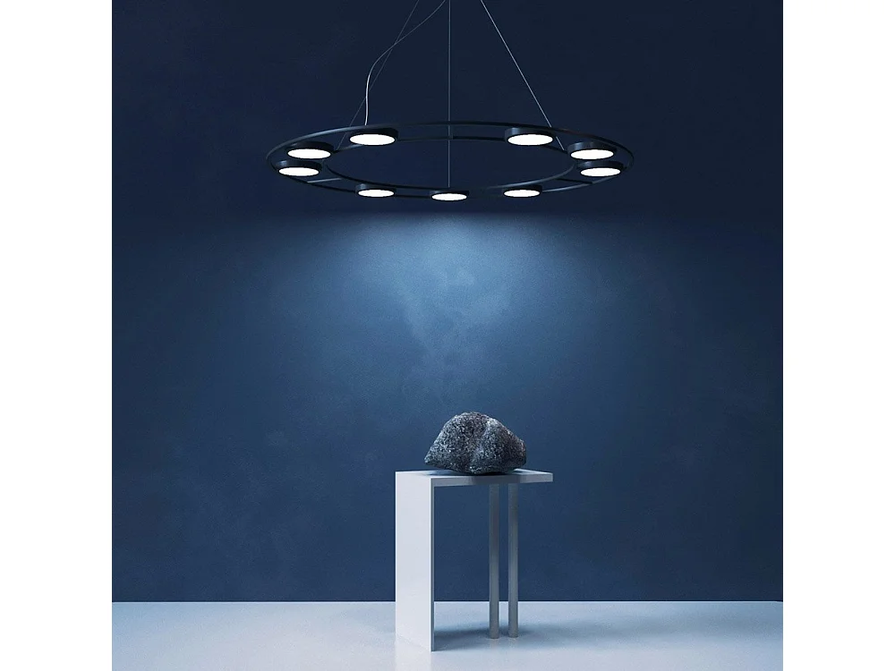 Maytoni Fad Plafoniera a sospensione a LED nera moderna Fad integrata