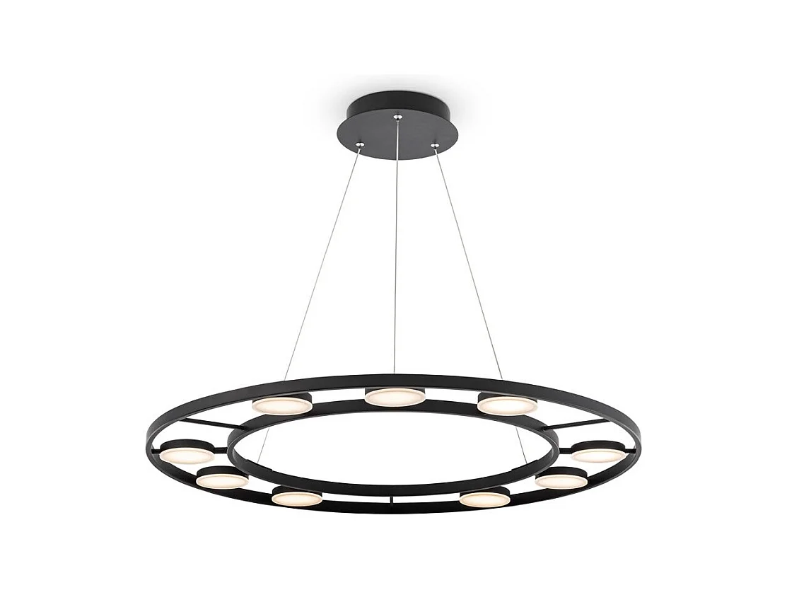 Maytoni Fad Plafoniera a sospensione a LED nera moderna Fad integrata
