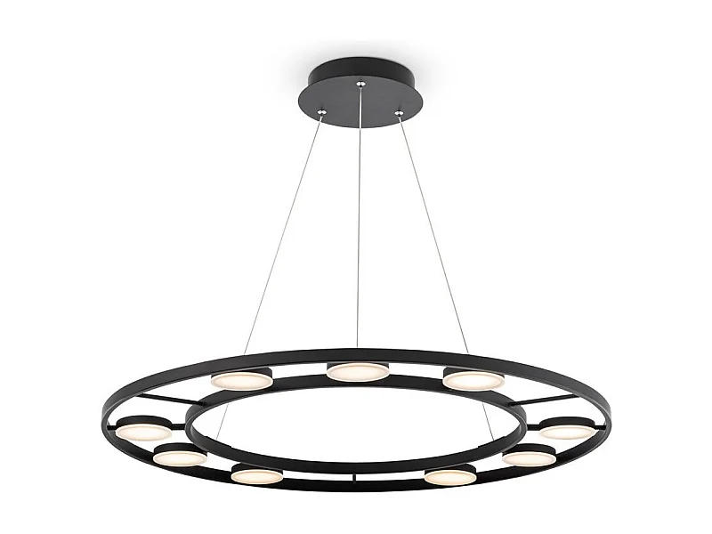 Maytoni Fad Plafoniera a sospensione a LED nera moderna Fad integrata