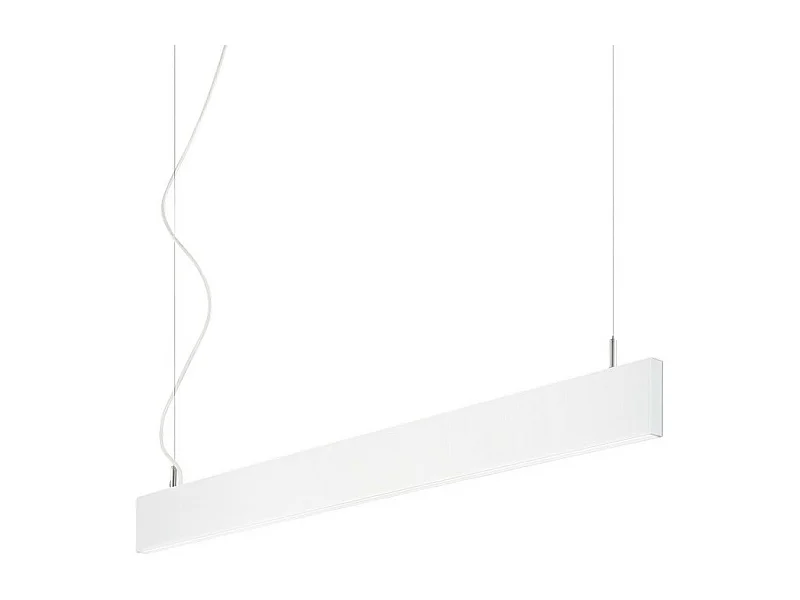 Lámpara colgante integrada lineal decorativa blanca, 4000K