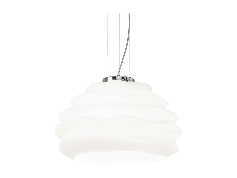 Ideal Lux Karma - Lámpara colgante de techo tipo domo con 1 luz blanca, E27