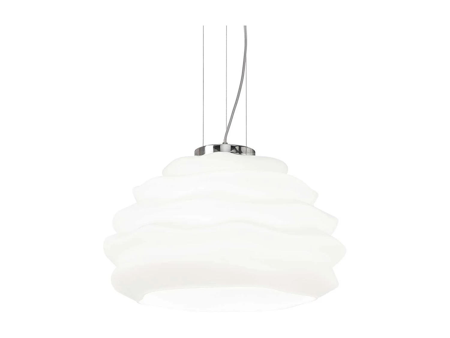 Ideal Lux Karma - Lámpara colgante de techo tipo domo con 1 luz blanca, E27
