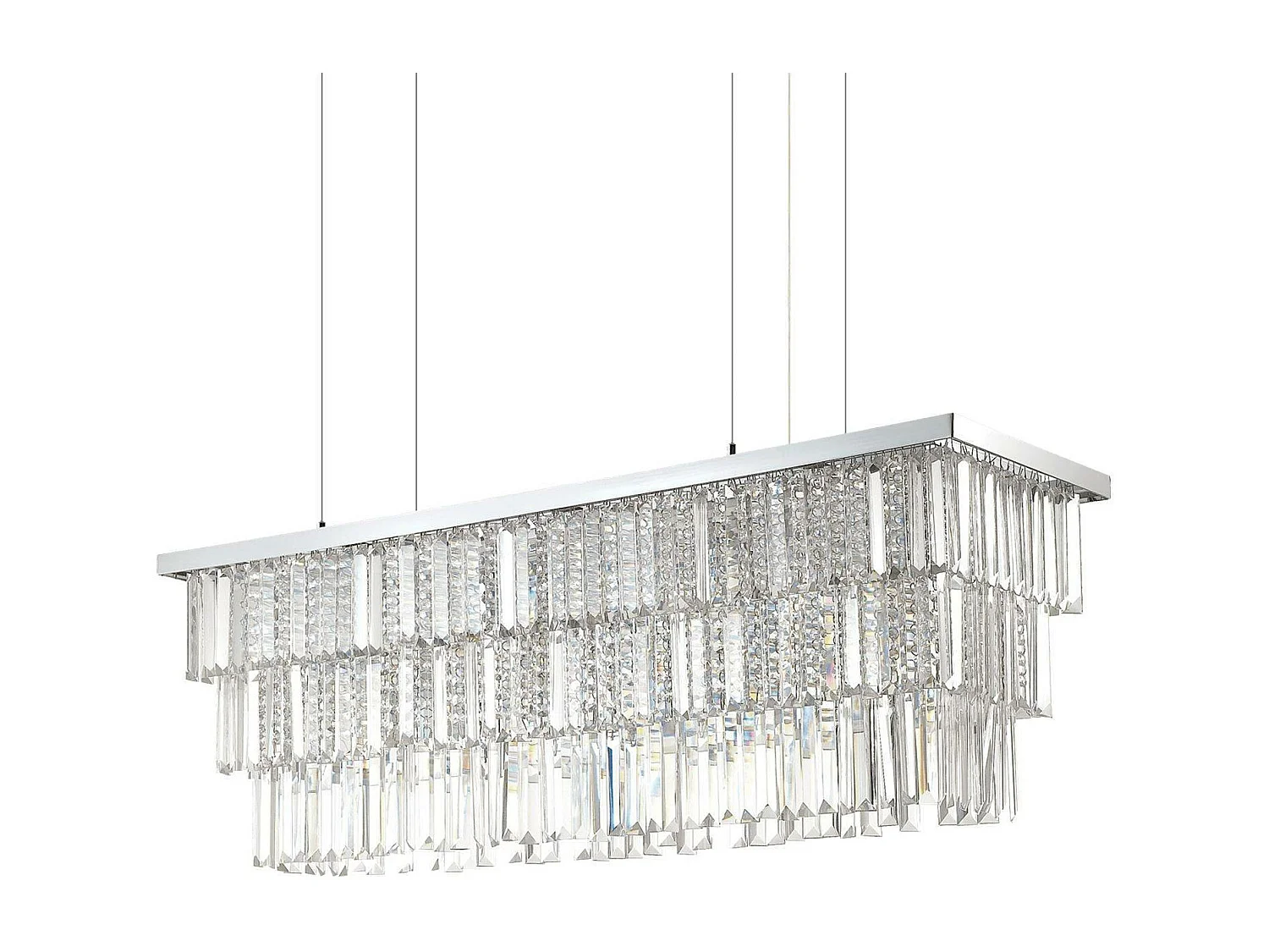 Ideal Lux Martinez - 8 luci a soffitto a sospensione cromate