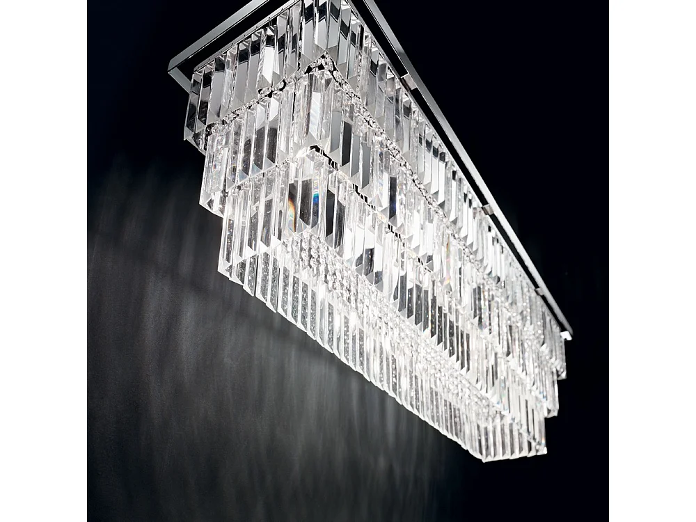 Ideal Lux Martinez - 8 luci a soffitto a sospensione cromate