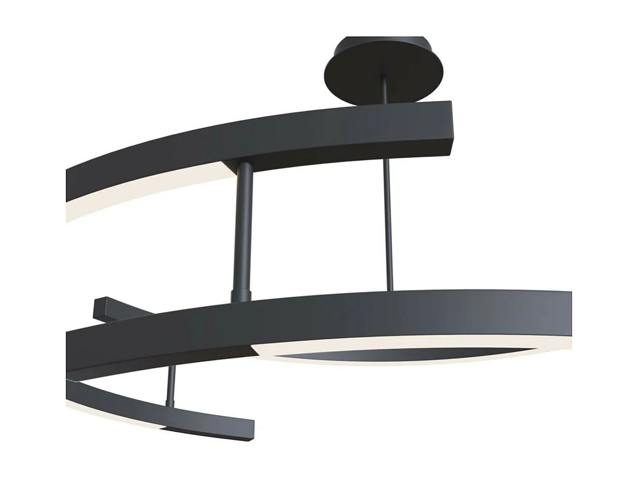 Maytoni Line Lámpara de techo colgante integrada moderna negra, 3000K