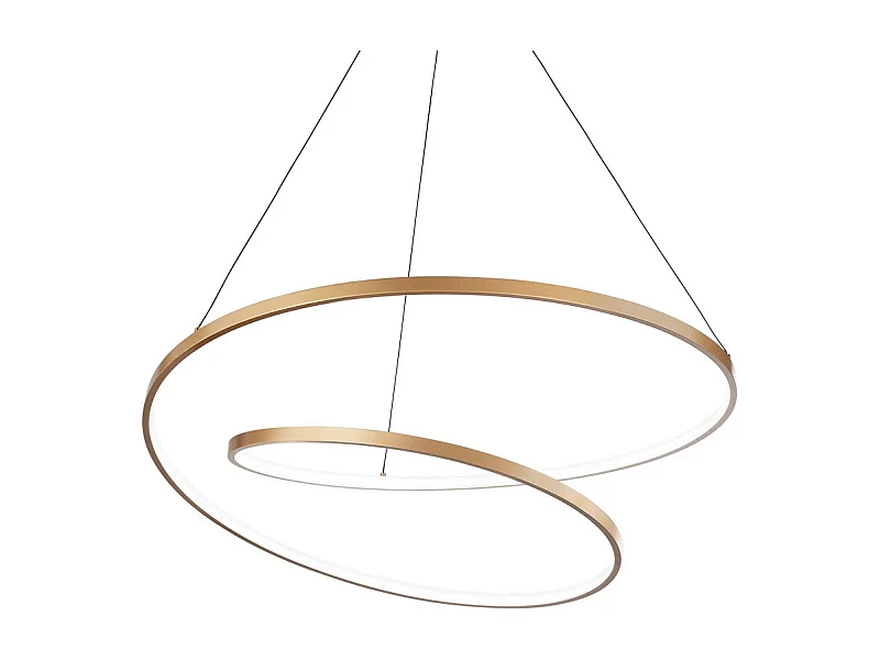 Ideal Lux OZ Dimmable Swirl 60cm Plafonnier LED Intégré Laiton, 3000K