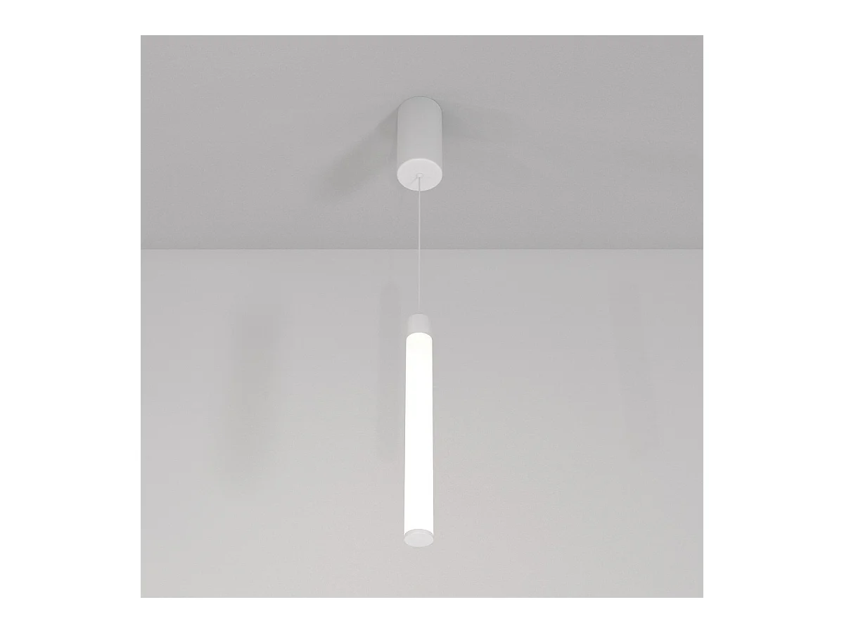 Maytoni Ray Schlanke Pendel-Deckenleuchte Weiß, 50,6 cm, integrierte LED 3000K