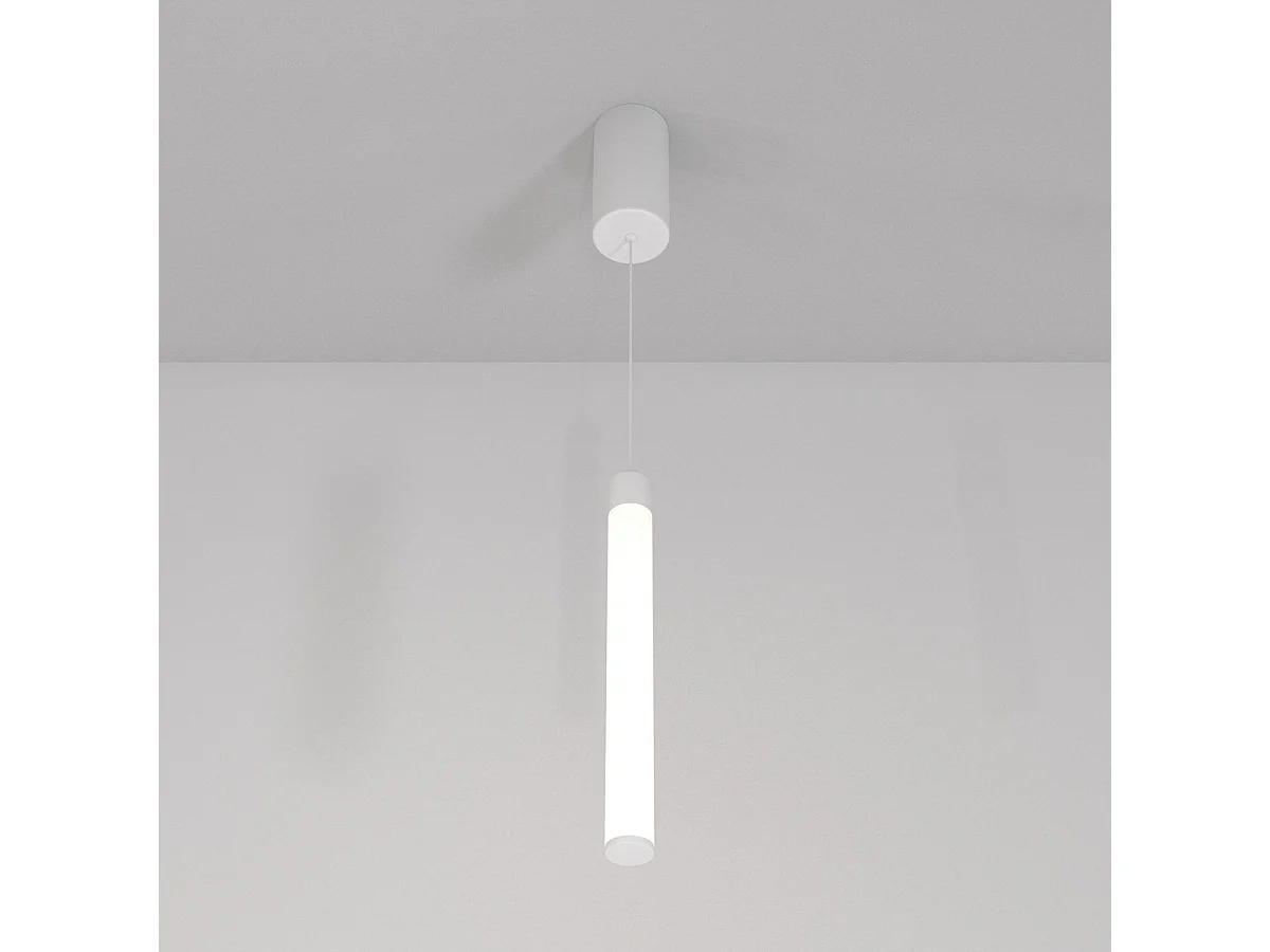 Maytoni Ray Lámpara de Techo Colgante Slim Blanca, 50,6cm, LED Integrado 3000K