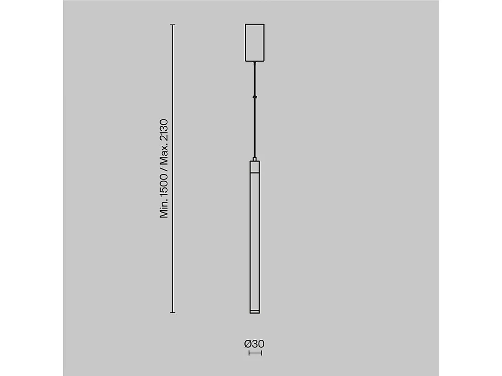 Maytoni Ray Lámpara de Techo Colgante Slim Blanca, 50,6cm, LED Integrado 3000K