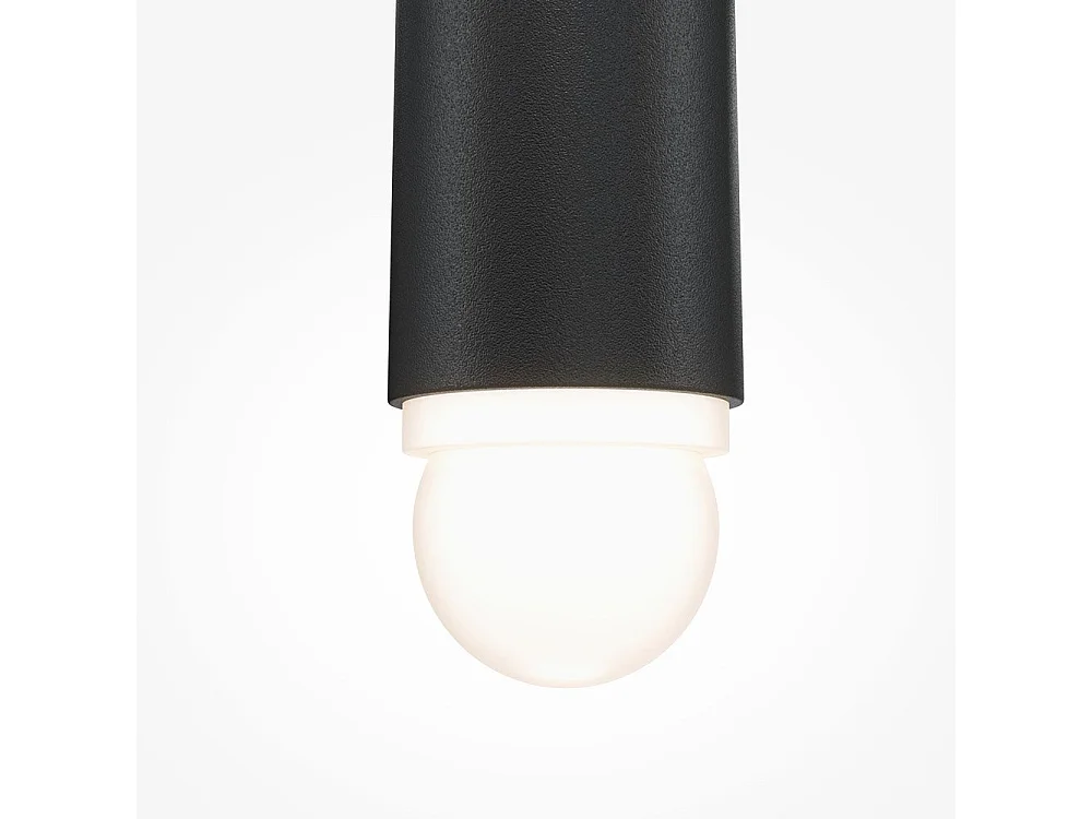 Lampadario A Sospensione Moderno Cascade Alluminio Nero 1 Luce Led 6W