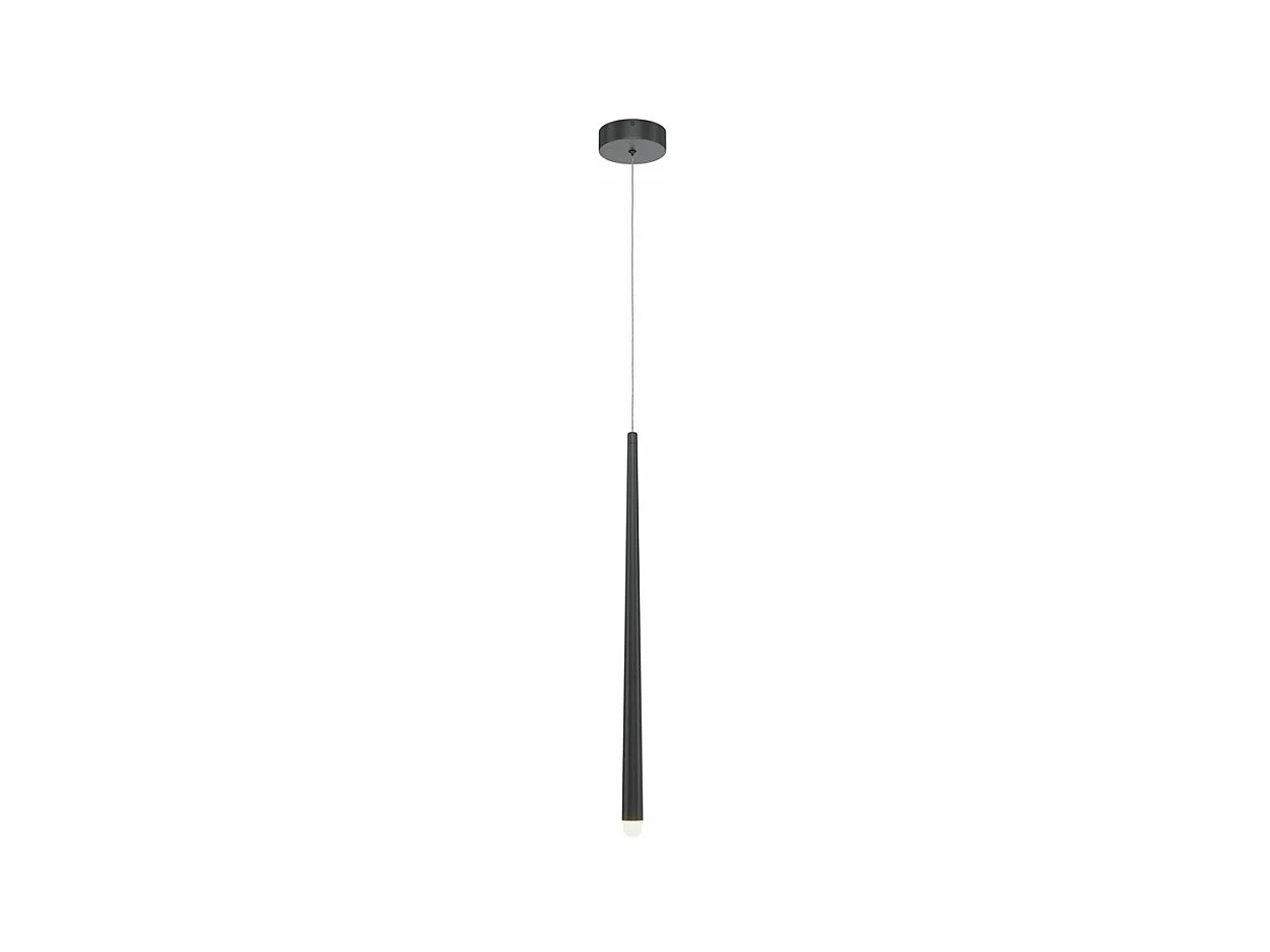Lampadario A Sospensione Moderno Cascade Alluminio Nero 1 Luce Led 6W