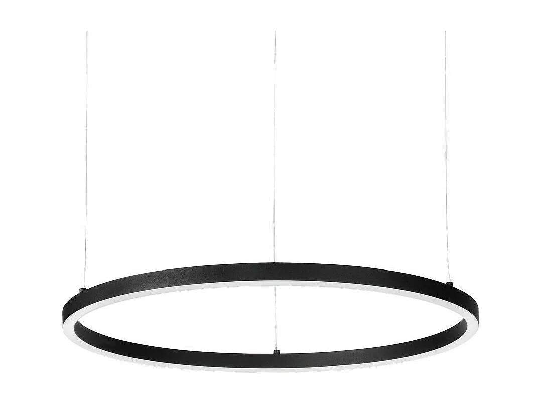 Ideal Lux ORACLE Plafoniera a sospensione LED integrata sottile non dimmerabile rotonda da 70 cm nera, 4000K
