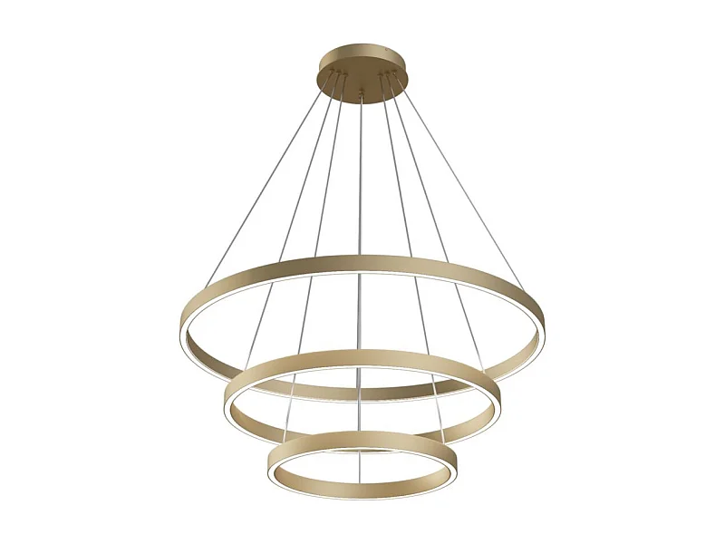 Maytoni Rim Plafoniera a sospensione circolare a 3 livelli in ottone a LED con bordo moderno integrato
