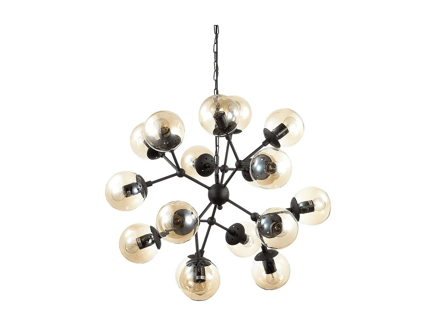 Ideal Lux Kepler - Lámpara colgante de techo negra