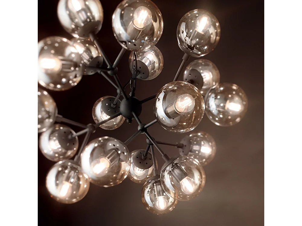 Ideal Lux Kepler - Lámpara colgante de techo negra