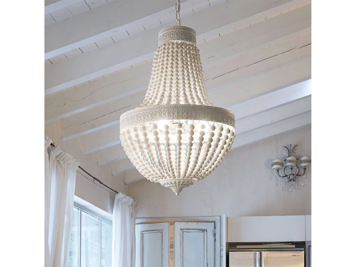 Ideal Lux Monet - Lámpara colgante de 6 luces Blanco