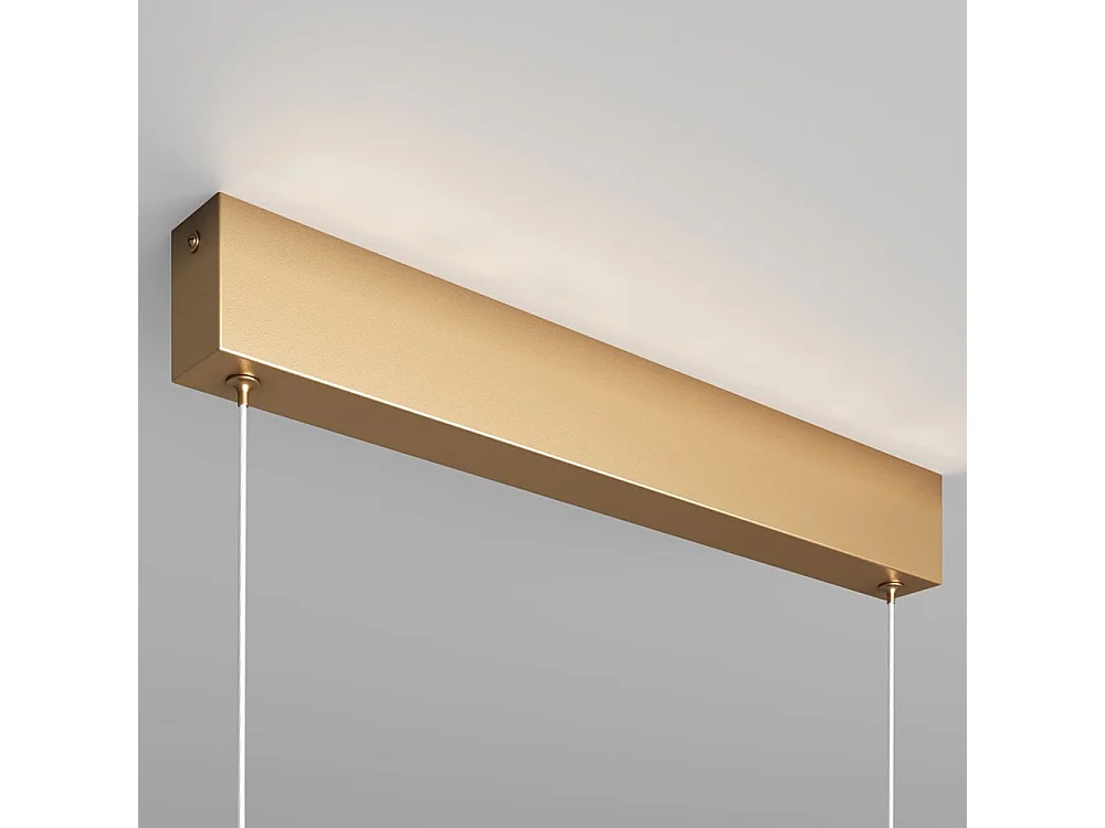 Lampadario A Sospensione Moderno Step Metallo Oro Luce Led Integrato 23W Calda