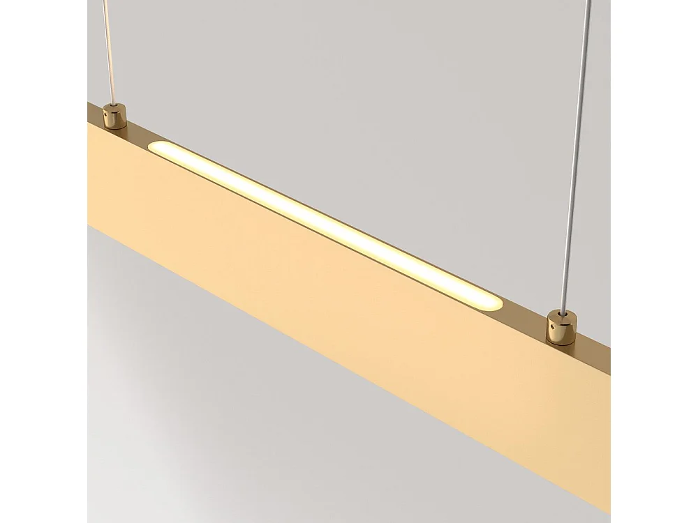 Lampadario A Sospensione Moderno Step Metallo Oro Luce Led Integrato 23W Calda