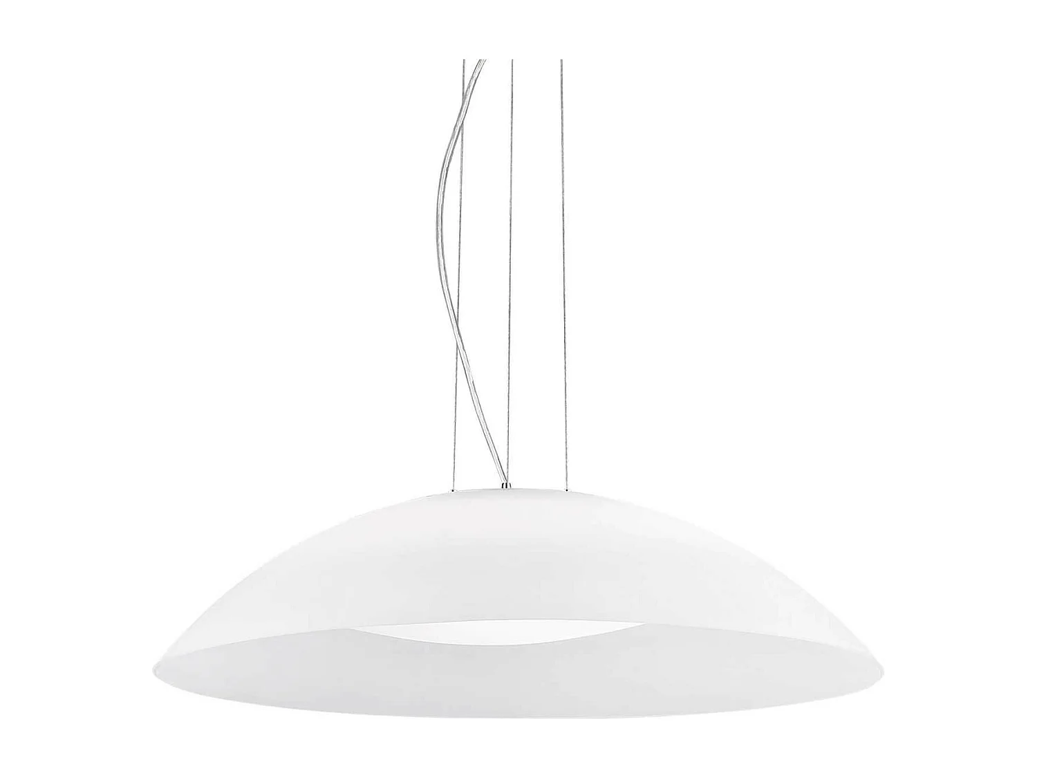 Ideal Lux Lena - Lámpara colgante de techo con 3 luces, color blanco, E27