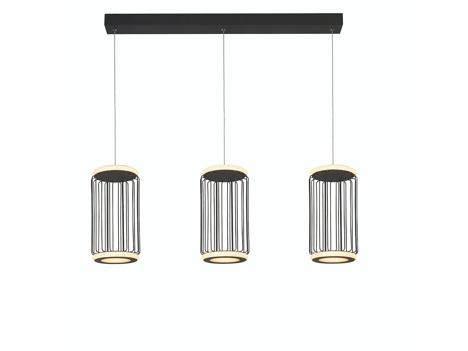 Lampadario Contemporaneo Circolo Alluminio Bianco Silicone Nero Led 35W 3000K