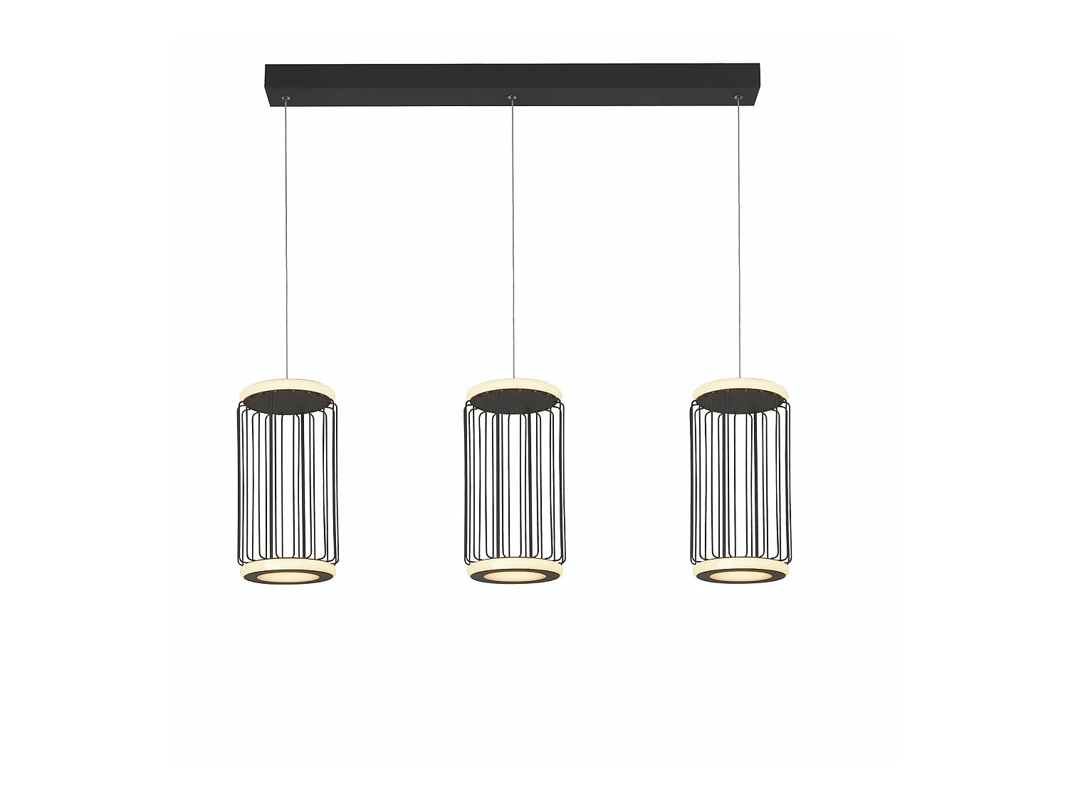 Lampadario Contemporaneo Circolo Alluminio Bianco Silicone Nero Led 35W 3000K