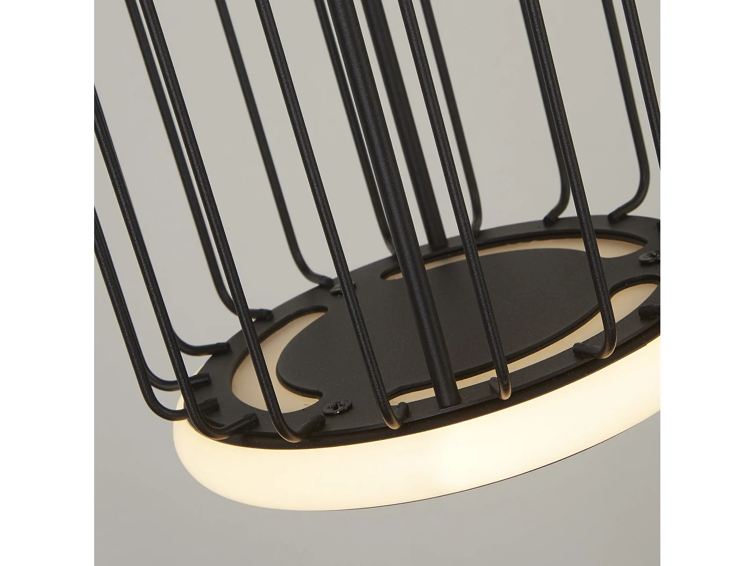Lampadario Contemporaneo Circolo Alluminio Bianco Silicone Nero Led 35W 3000K