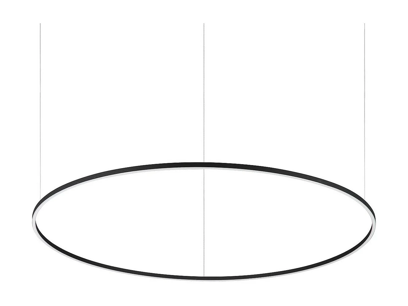 Ideal Lux ORACLE Plafoniera a Sospensione Led Integrata Anello Nera 150cm 3000K